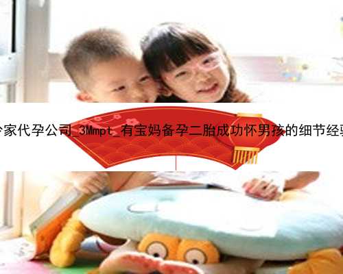 广州有多少家代孕公司_3Mmpt_有宝妈备孕二胎成功怀男孩的细节经验分享吗？