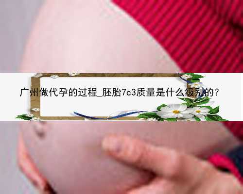 广州做代孕的过程_胚胎7c3质量是什么级别的？