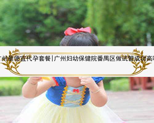 广州最便宜代孕套餐|广州妇幼保健院番禺区做试管成功高吗